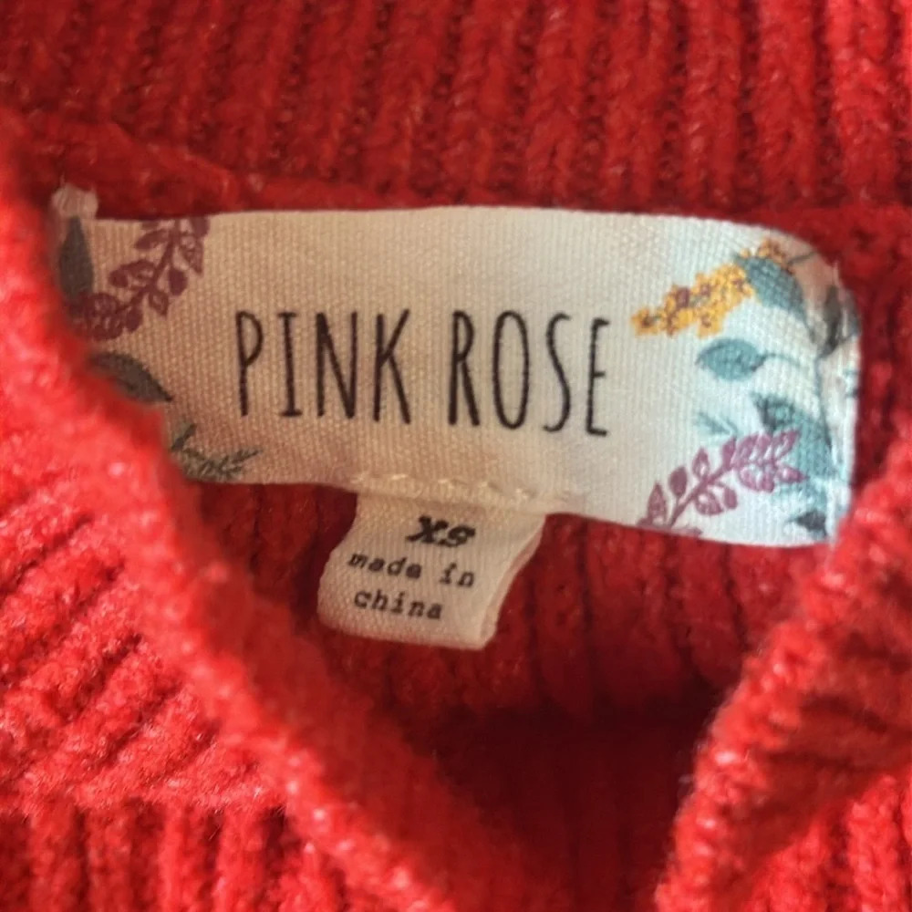 Bright Red Ribbed Knit Sweater ❣️ - Picture 2 of 2